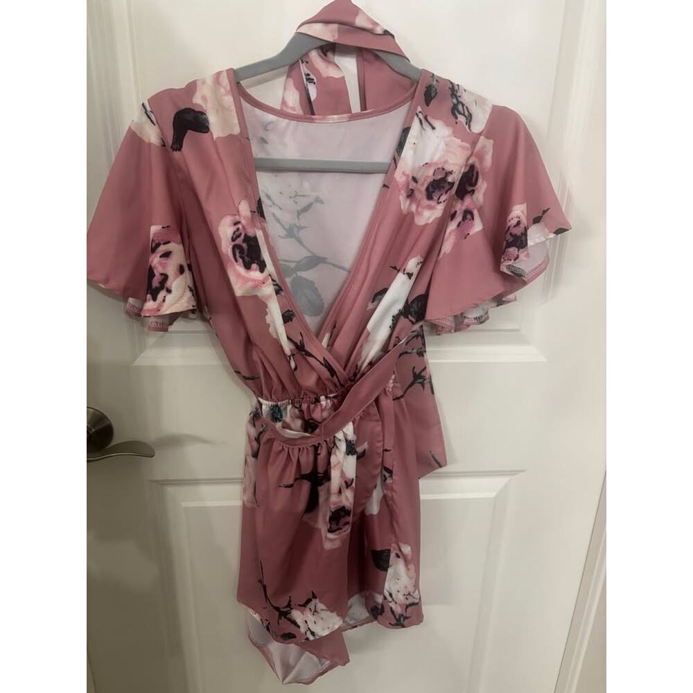 Belted Floral Romper